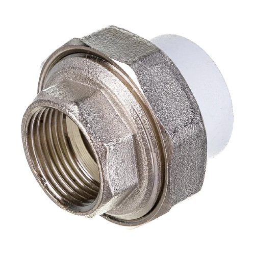 Муфта комбинированная для труб PPR TEBO разъемная вн.р. 25х3/4", T-ППР.Мрв.25.3.4.Б.Tr