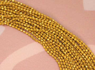 Цепь желтая блеск 2 мм