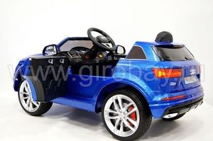 Детский электромобиль River Toys AUDI Q7 QUATTRO синий фото №3