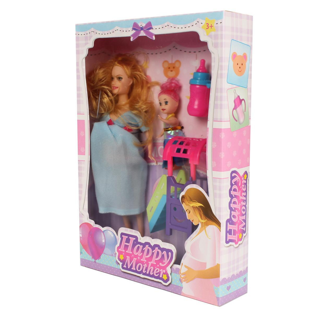 Кукла тип Модель беременная с ребенком коробка ZR-506A