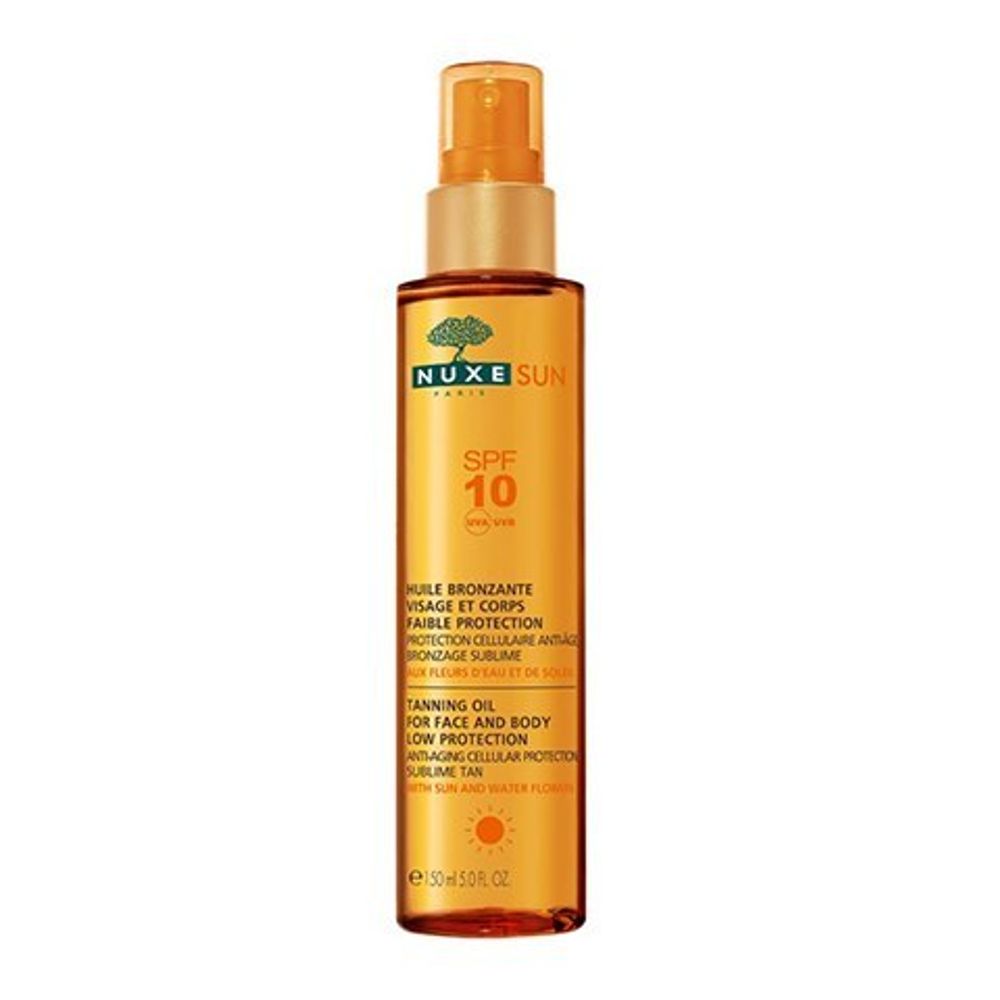 NUXE SUN Масло для загара для лица и тела SPF 10