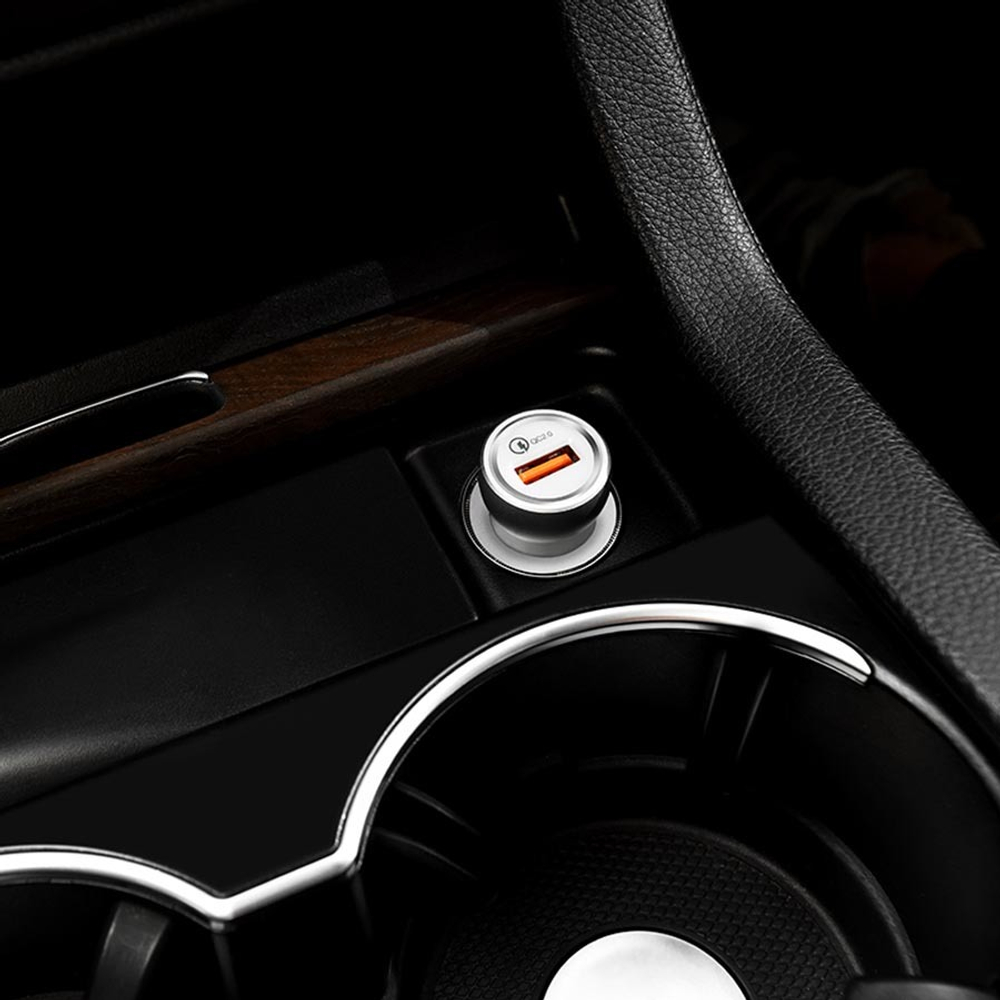 Автомобильное зарядное устройство USB Hoco Z4 (быстрая зарядка, QC 2.0) Серебро