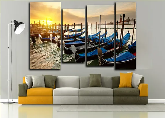 Модульная картина "Венеция. Гондолы"
