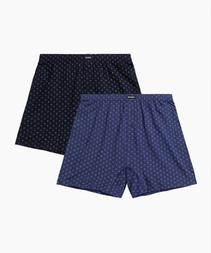 Трусы (2 шт) мужские семейные Atlantic 2MBX-069, хлопок, темно-синий + темно-голубой