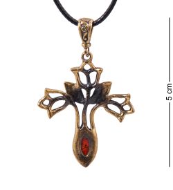 AM-3871 Подвеска «Тюльпанчики» (латунь, янтарь)