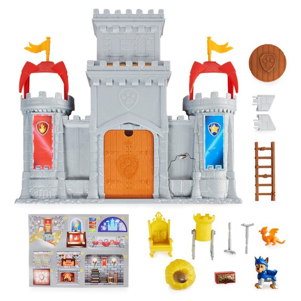 Paw Patrol Rescue Knights - замок с аксессуарами + фигурка погони и мини-дракон 6062103