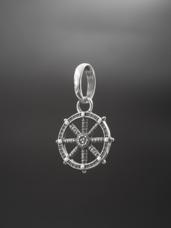 Подвеска из серебра "Колесо Сансары" мини