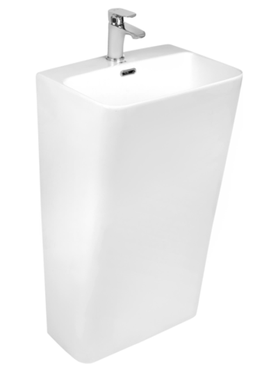 Раковина напольная  WeltWasser WW LEERBACH 4438 GL-WT 440х380х850