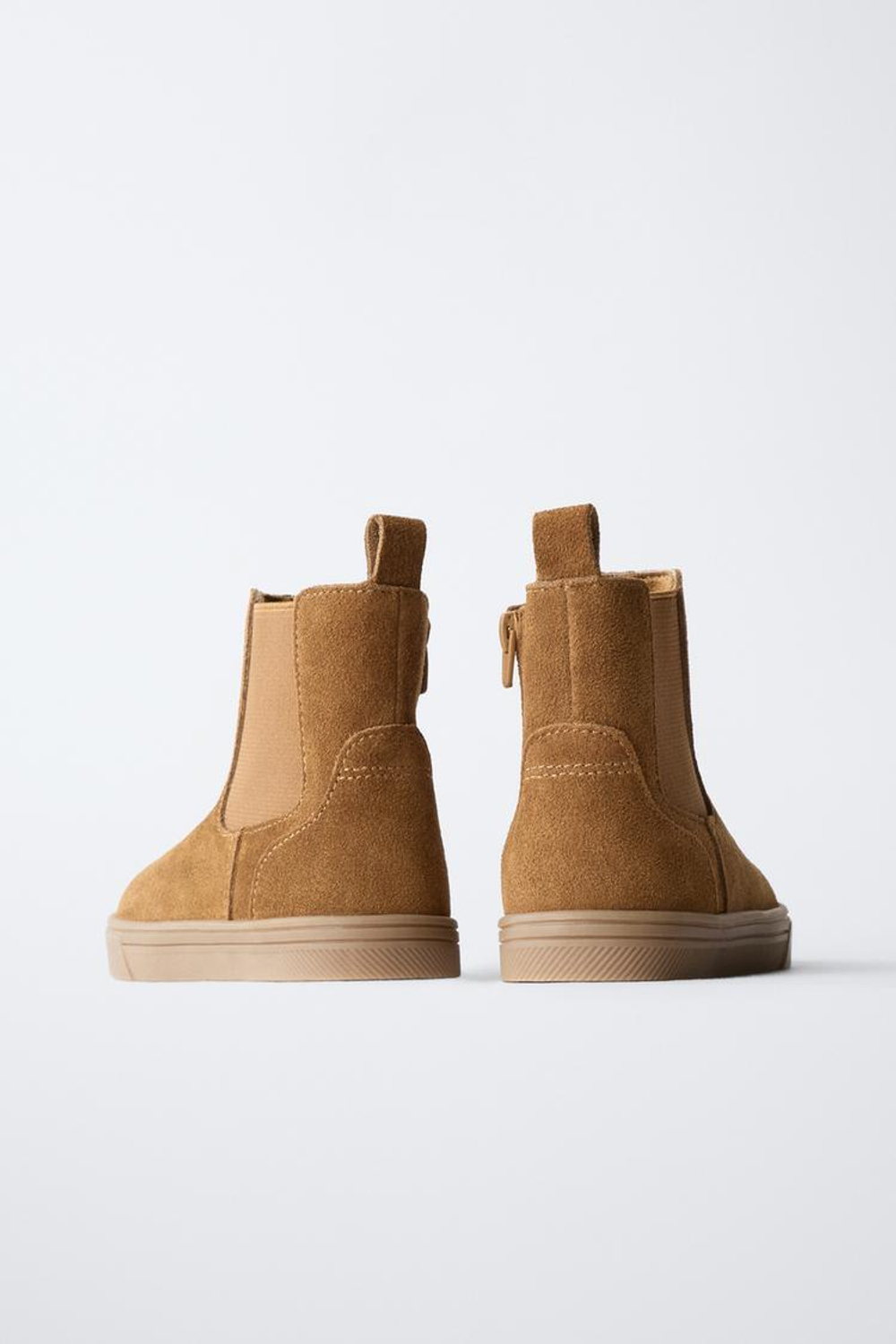 ZARA КОЖАНЫЕ БОТИНКИ, РЫЖЕВАТО-КОРИЧНЕВЫЙ