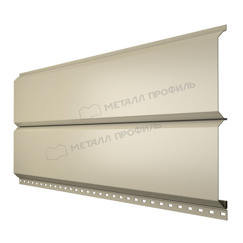 Сайдинг МЕТАЛЛ ПРОФИЛЬ Lбрус-15х240 (ПЭ-01-1015-0.45) Светлая слоновая кость