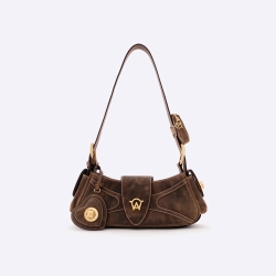 MANC КОЖАНАЯ СУМКА "AURORA MINI", КОРИЧНЕВЫЙ