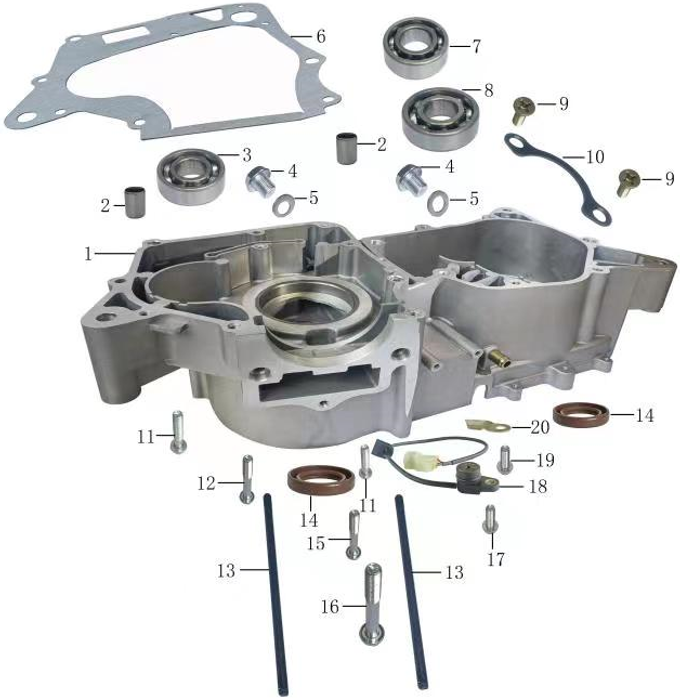Запчасти двигателя к квадроциклу Motax Grizlik 300. Рис. 6