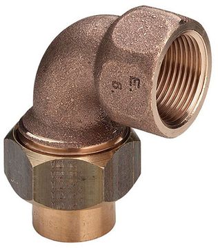 Viega американка бронзовая 18х1/2" ВР угловая с коническим уплотнением (94096G фитинги под пайку)