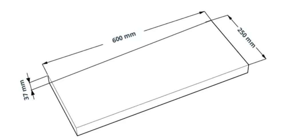 Полка настенная ФОРА 1.6, белый, 60*25*3.7 см