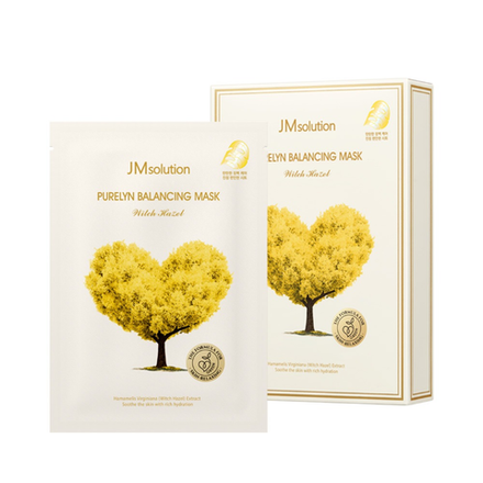 JM SOLUTION Успокаивающая тканевая маска с экстрактом гамамелиса Purelyn Balancing Mask Witch Hazel 30 ml.