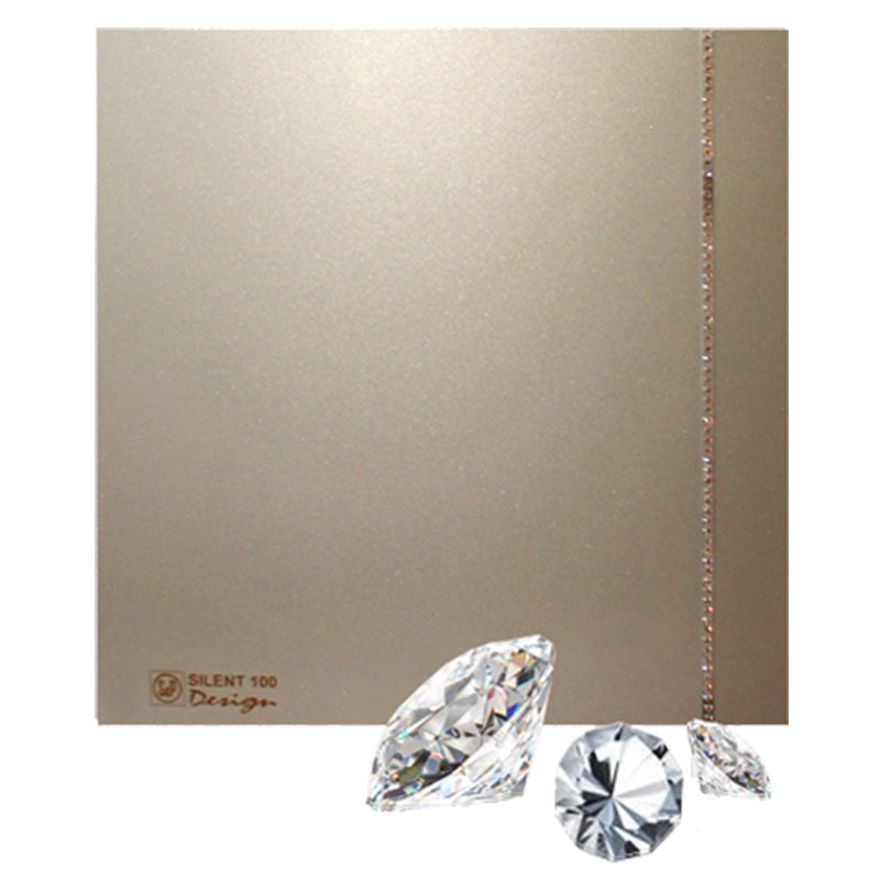 Накладной вентилятор Soler Palau SILENT-100 CZ CHAMPAGNE DESIGN SWAROVSKI