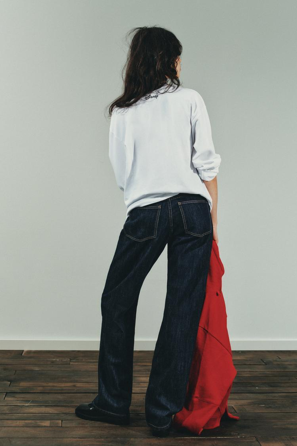 ZARA ЛОНГСЛИВ С ТЕКСТОВЫМ ПРИНТОМ ©DISNEY, БЕЛЫЙ