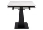 Керамический стол Woodville Кели 140(200)х80х76 белый, черный