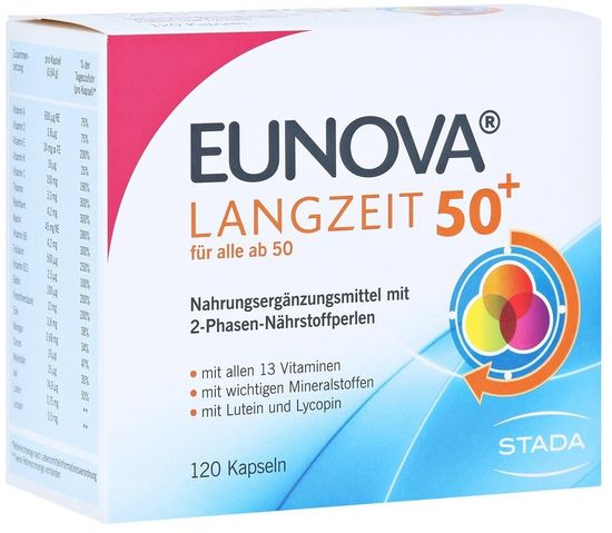 Eunova Langzeit 50+ Эунова витаминно - минеральный комплекс, 120 шт