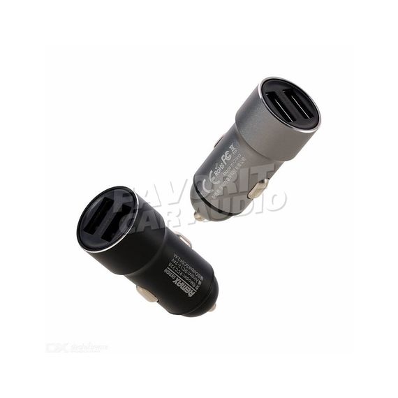АЗУ 2USB Remax RCC220 Rechan 2400mA металл серебряный