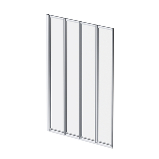 Душевая шторка на ванну AM.PM Like W80BS-100-140CT Стекло прозрачное, профиль хром