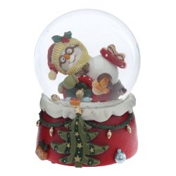 GAEM Фигурка декоративная "Снеговик" в стекл шаре (ключ, муз), D 10 см, L9,5 W10 H14 см