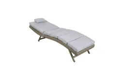 "Лиссабон" шезлонг из искусственного ротанга, цвет соломенный