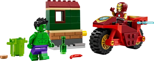 Конструктор LEGO Marvel 76287 Железный человек на мотоцикле и Халк