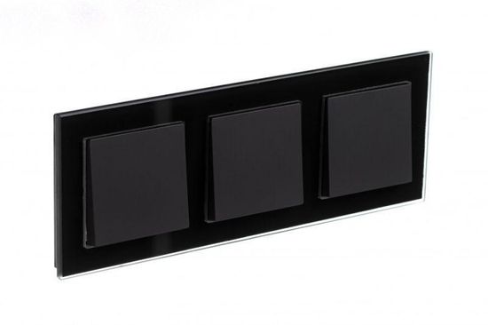 Рамка 3-м AtlasDesign Nature стекло черн. SE ATN321003