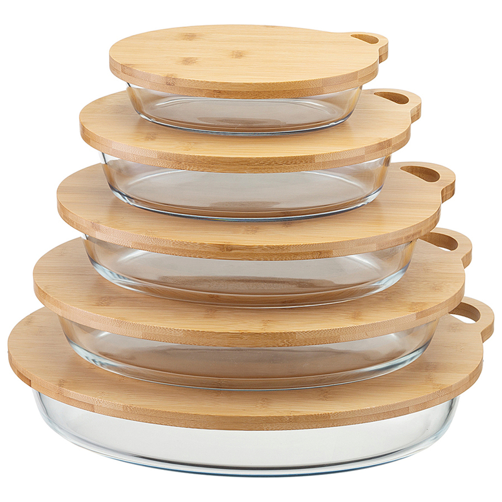 Форма для выпечки 3.2л Smart Solutions с бамбуковой крышкой-подносом