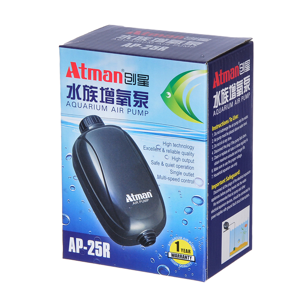 ATMAN AP-25R Компрессор для аквариумов до 150 литров, 150 л/ч, регулируемый