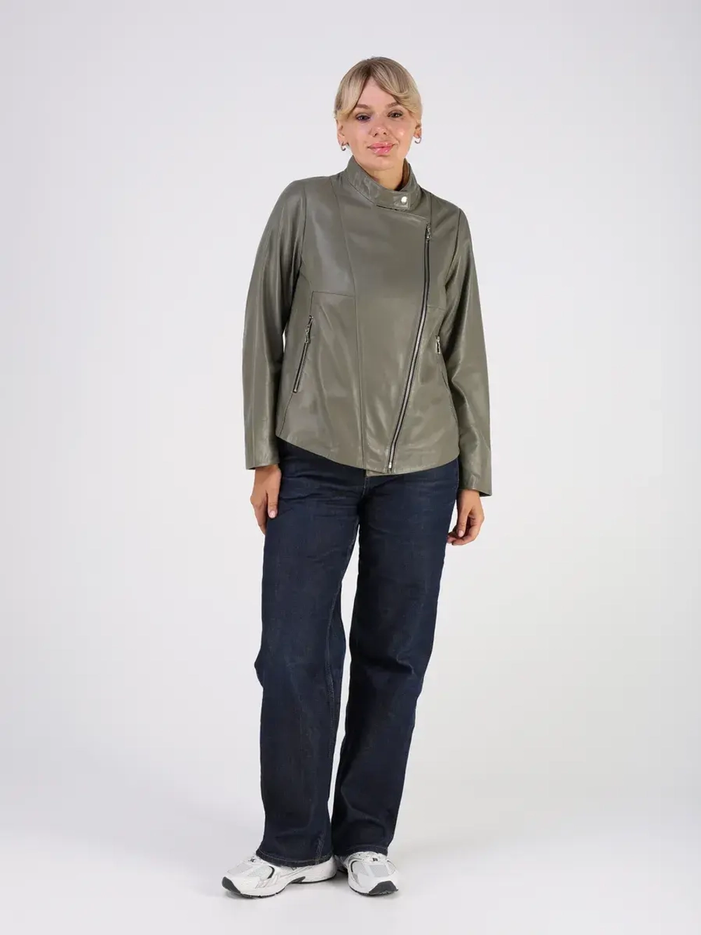 Кожаная куртка демисезонная косуха