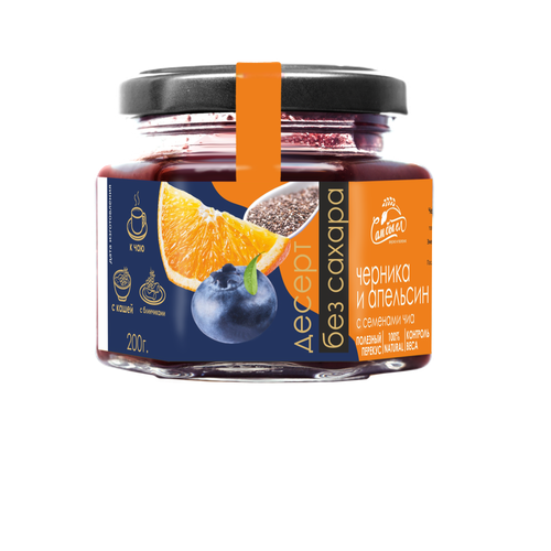 Десерт Черника с апельсином и семенами чиа 130 гр Сам бы ел
