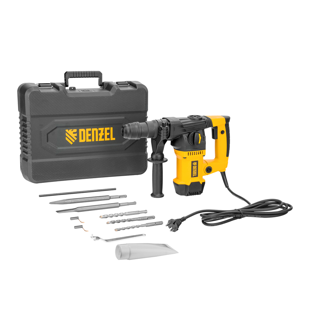 Перфоратор электрический RHVB-1250-32, SDS-plus, 1250 Вт, 5,5 Дж, 4 реж.// Denzel