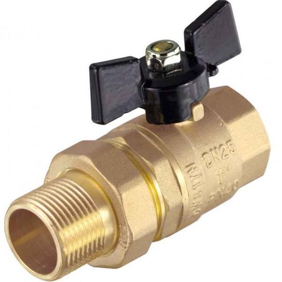 Кран шаровый TIM 3/4" с американкой