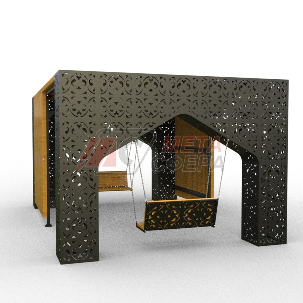 Пергола Шахерезада с резной скамейкой