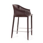 Стул полубарный GIO, кожа коричневый