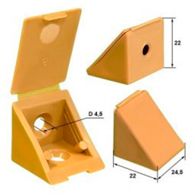 Уголок соединительный мебельный comandor УСД-23 (бежевый)