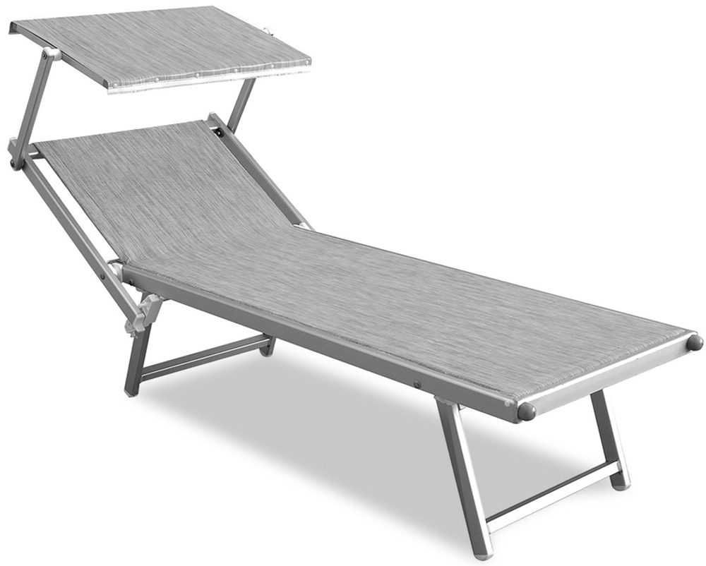 Шезлонг-лежак металлический Magnani 501 Relax, серебристый