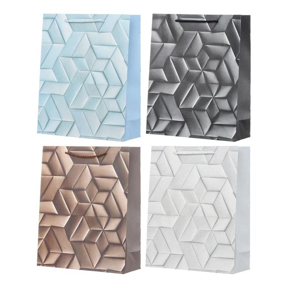 Подарочный пакет Basir, серия "Ромбы", 30*12*40 см, ассорти Подарочный пакет Basir, серия "Ромбы", 30*12*40 см, ассорти