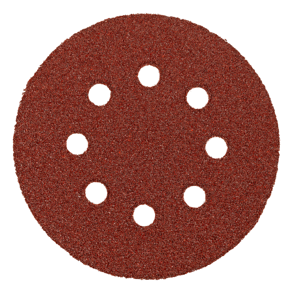 Круг абразивный на ворсовой подложке под "липучку", перфорированный, P 40, 125 мм, 1 шт Matrix
