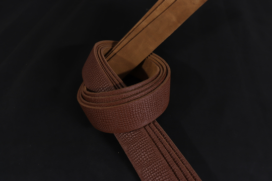 Ременная заготовка Шоколад с лицевой отделкой + плита Геккон