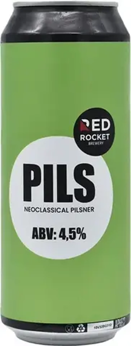 Пиво Рэд Рокет Пилс / Red Rocket Pils 0.45 - банка