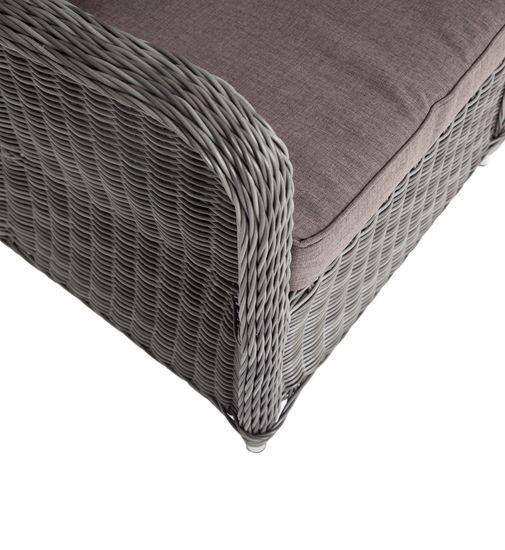 "Гляссе" кресло плетеное из искусственного ротанга, цвет графит