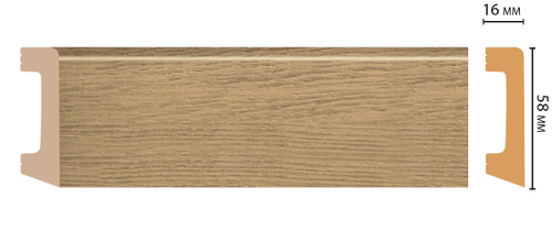 D234-83 ШК/15 Плинтус напольн.DECOMASTER(58*16*2400 мм)