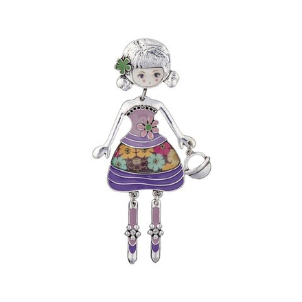 Брошь Shadore Девочка с сумочкой XZ0223.11 V/S
