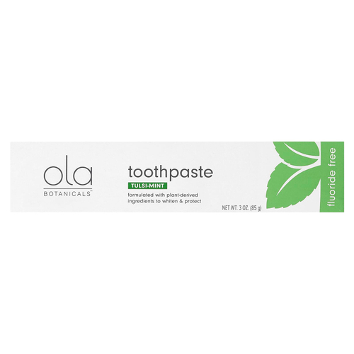 Dr. Mercola, Ola Botanicals, зубная паста, без фторида, тулси и мята, 85 г (3 унции)