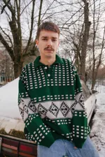 Купить Свитер БИЧ Пацанский зеленый Свитер БИЧ Пацанский зеленый