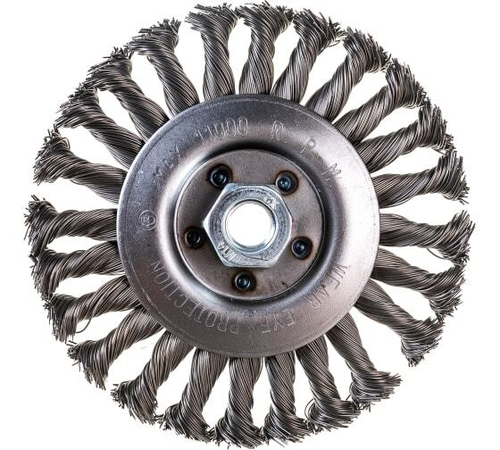 Щетка для УШМ радиальная, витая, М14 Практика (125мм)