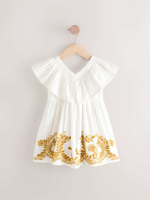 Платье с воротником для девочки Next E89-856, Молочный